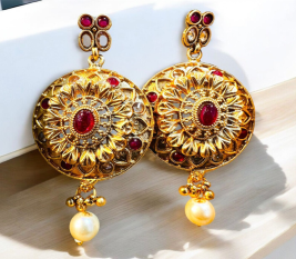 Elegant-Plated-Crystal-Drop-Earrings